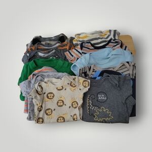 Assorted Kids One Pieces Bodysuits Set Of 12 Short Sleeve